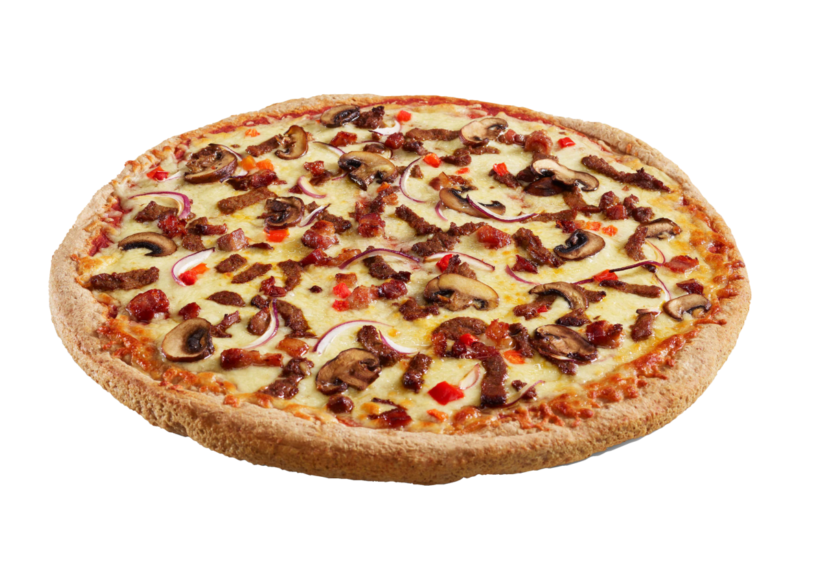 Pizzabunn grov 40cm m/saus, prebakt 640g