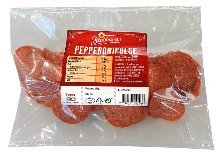 Pepperonipølse,sk. 250g