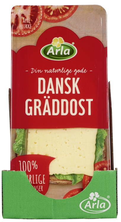 Gräddost skivet dansk 125g