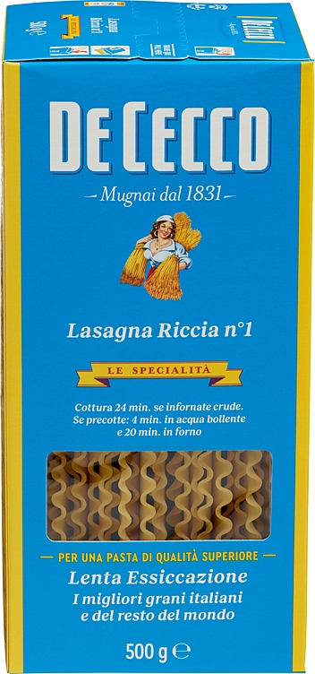 Lasagneplater de cecco     500g