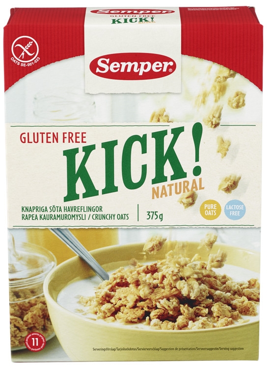 Kick naturell cereals gluten free   375g
