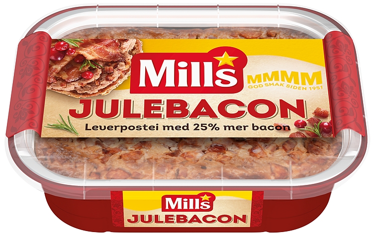 Mills christmas pie bacon 185g