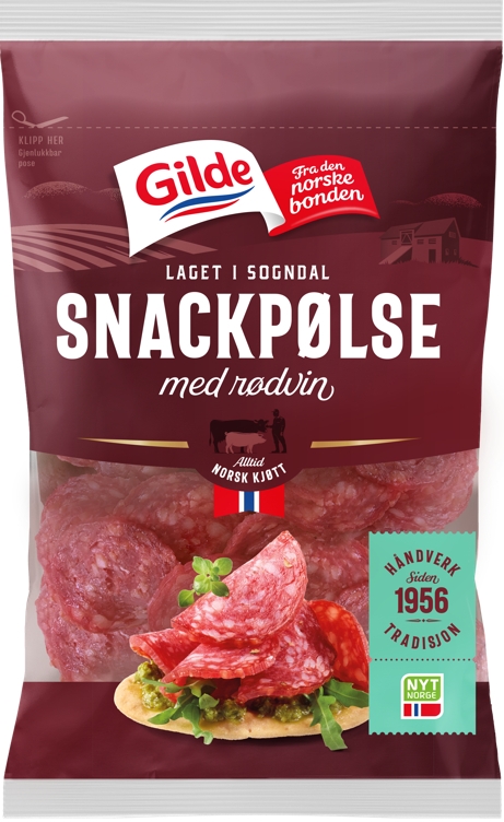 Snackpølse med rødvin 120g