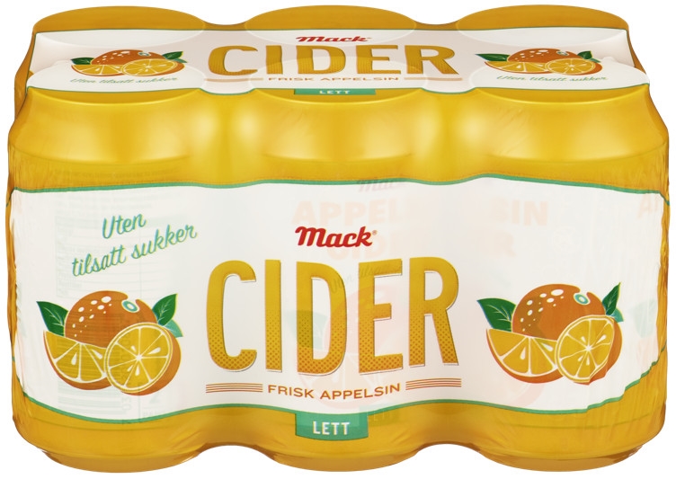 Appelsincider lett bx 6pk   24x0,33l