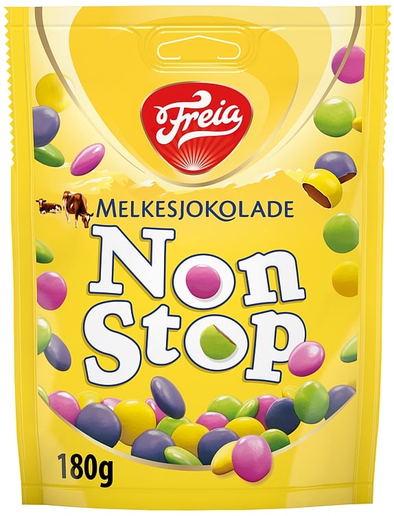 Non stop melkesjokolade pose 180g