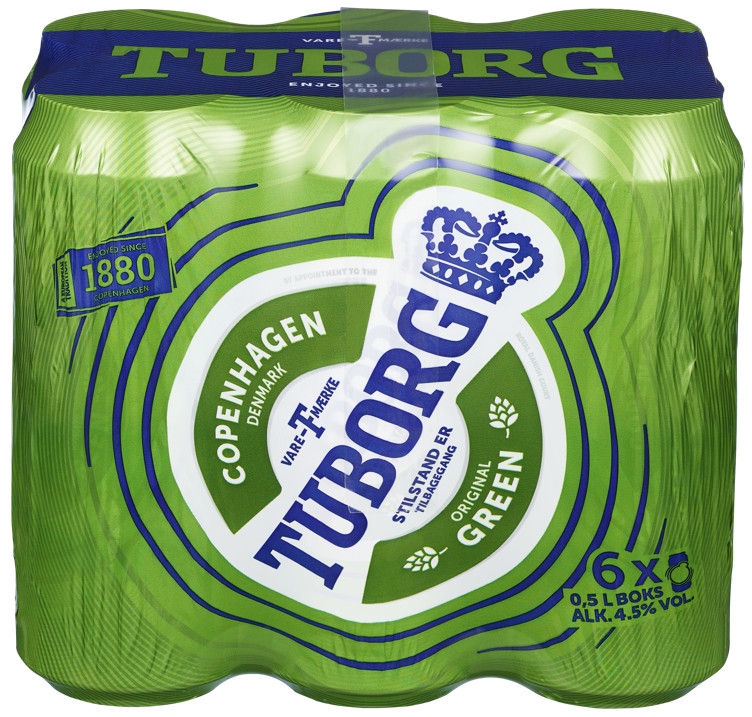 Tuborg grøn   4,5%   24x50cl