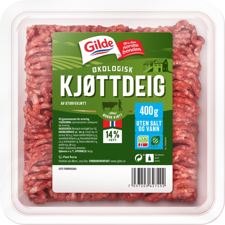 Kjøttdeig av storfe økol. 400g