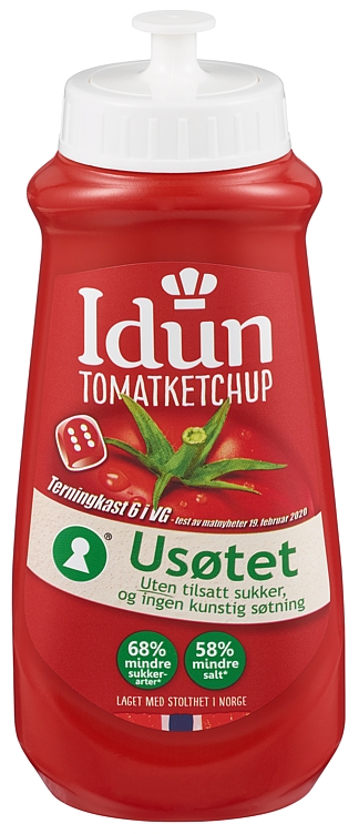 Idun tomatketchup usøtet 510g