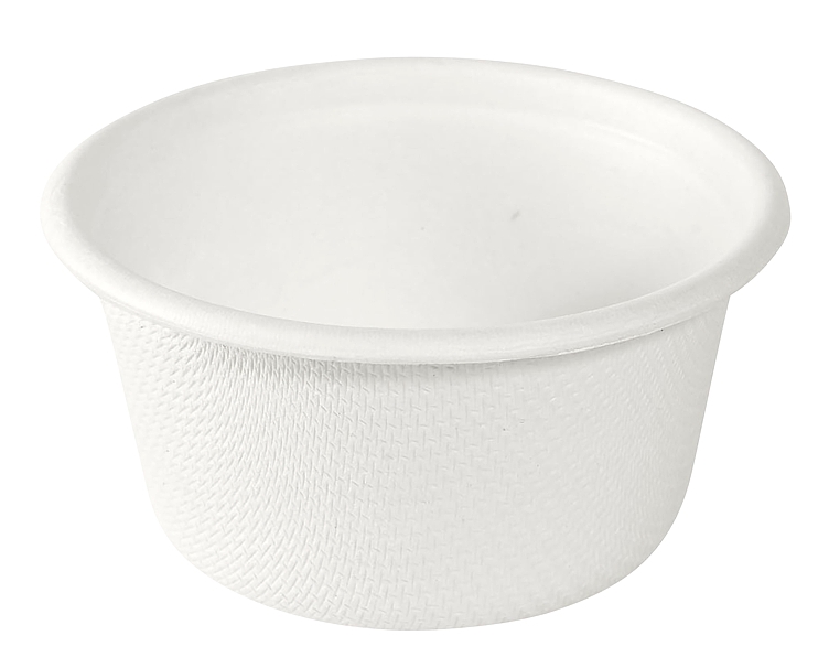 Bagasse fiber dressingbeger hvit 63x63x32 60ml 150stk