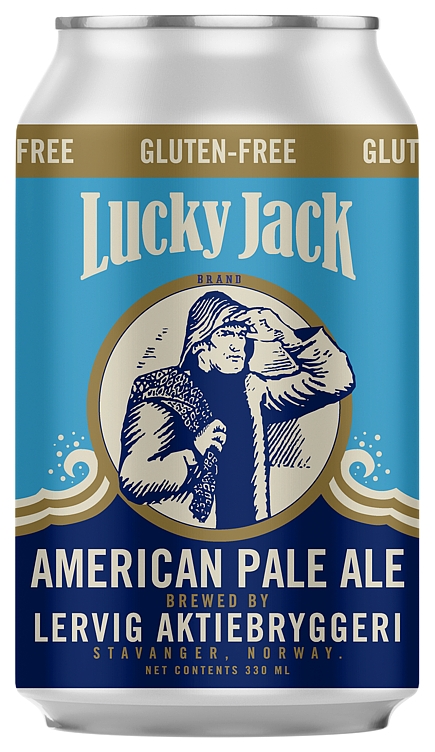 Lervig lucky jack gluten free bx   4,7%   24x33cl