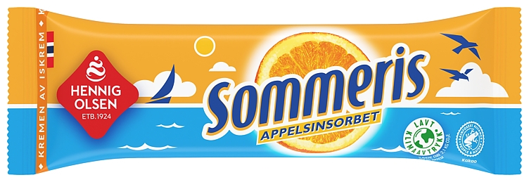 Sommeris appelsin sorbet med sjokoladeovertrekk   90ml