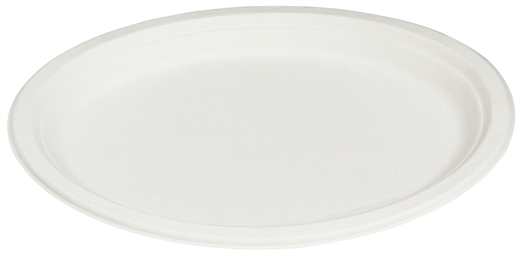 Fibertallerken oval 26x20cm hvit miljøvennlig 50stk
