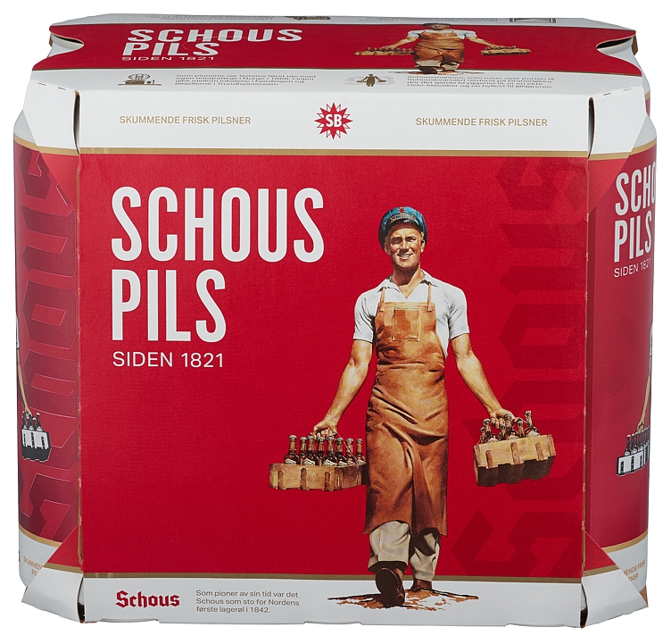 Schous pilsner bx   4,5%   24x50cl