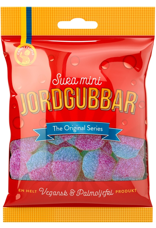 Sura mini jordgubbar vegansk  80g
