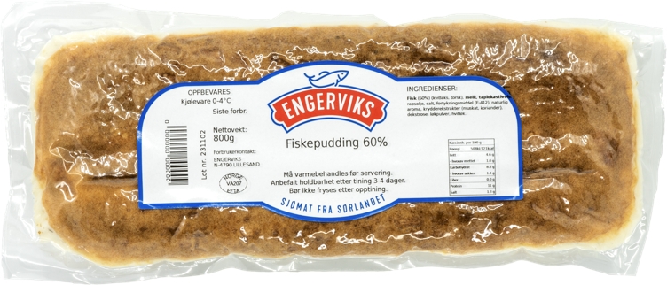 Fiskepudding 63% 800g