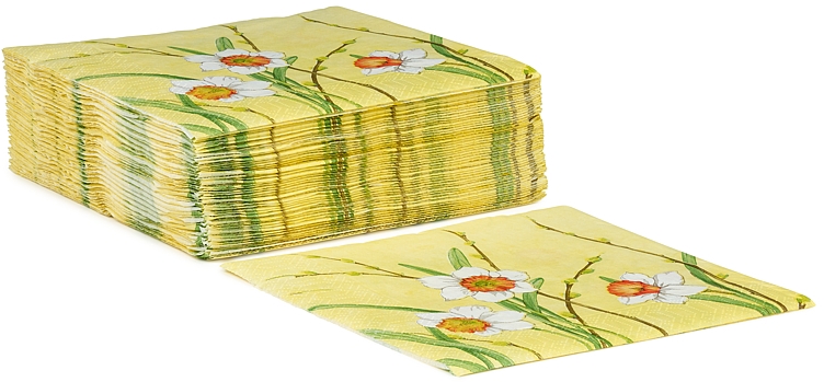 Serviett 3l33cm daffodil joy 50stk