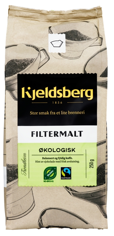 Kaffe filtermalt fairtrade økol. 250g