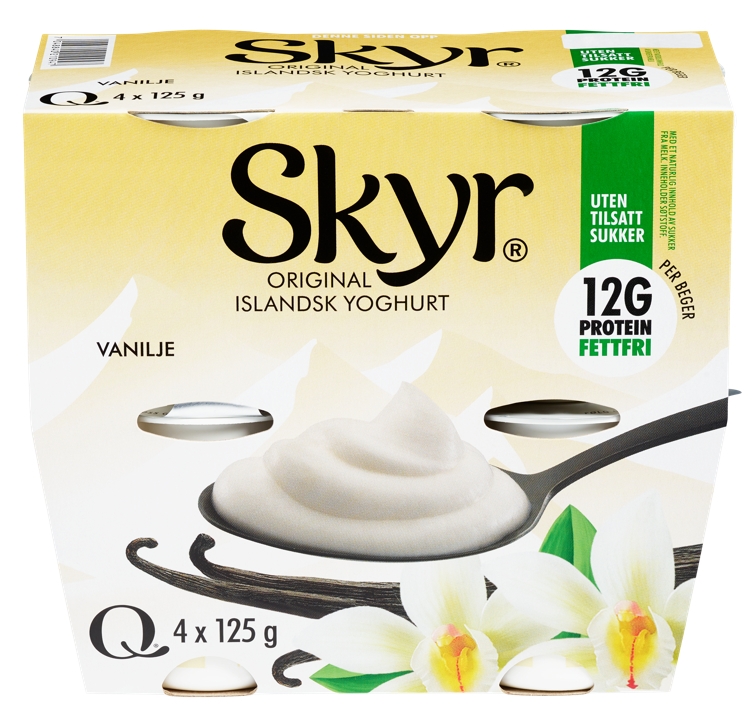 Q skyr vanilje  4x125g