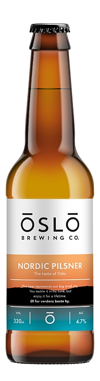 Oslo brewing nordic pilsner bottle beer   4.7%   24x33cl