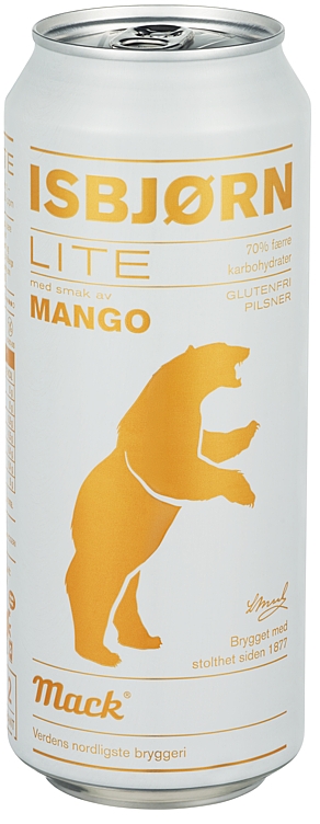 Isbjørn lite mango glutenfri bx 6pk   4,5%   24x50cl