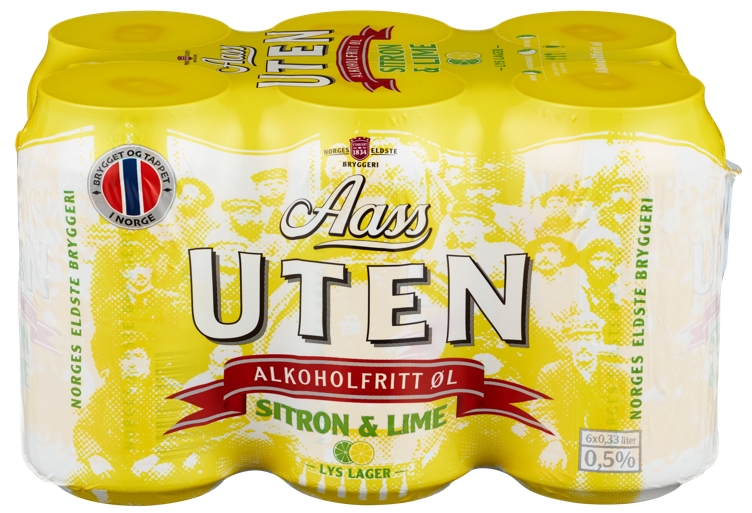 Aass uten sitron & lime bx 0,5% 24x0,33l