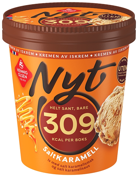Nyt saltkaramell u/tilsatt sukker 500ml