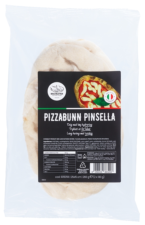 Pizzabunn porsjon pinsella 2x130g