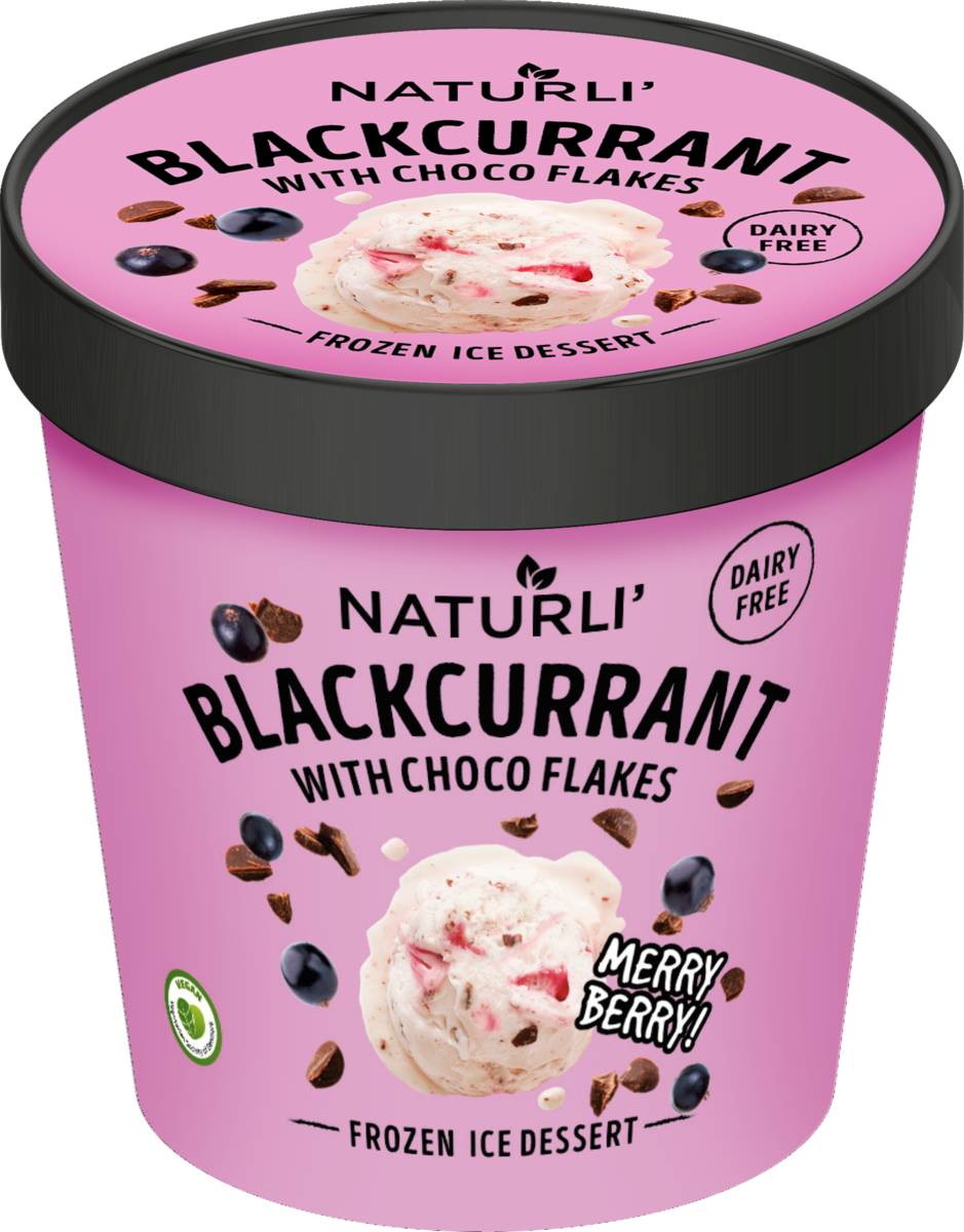 Naturli' blackcurrant choco flakes  150ml