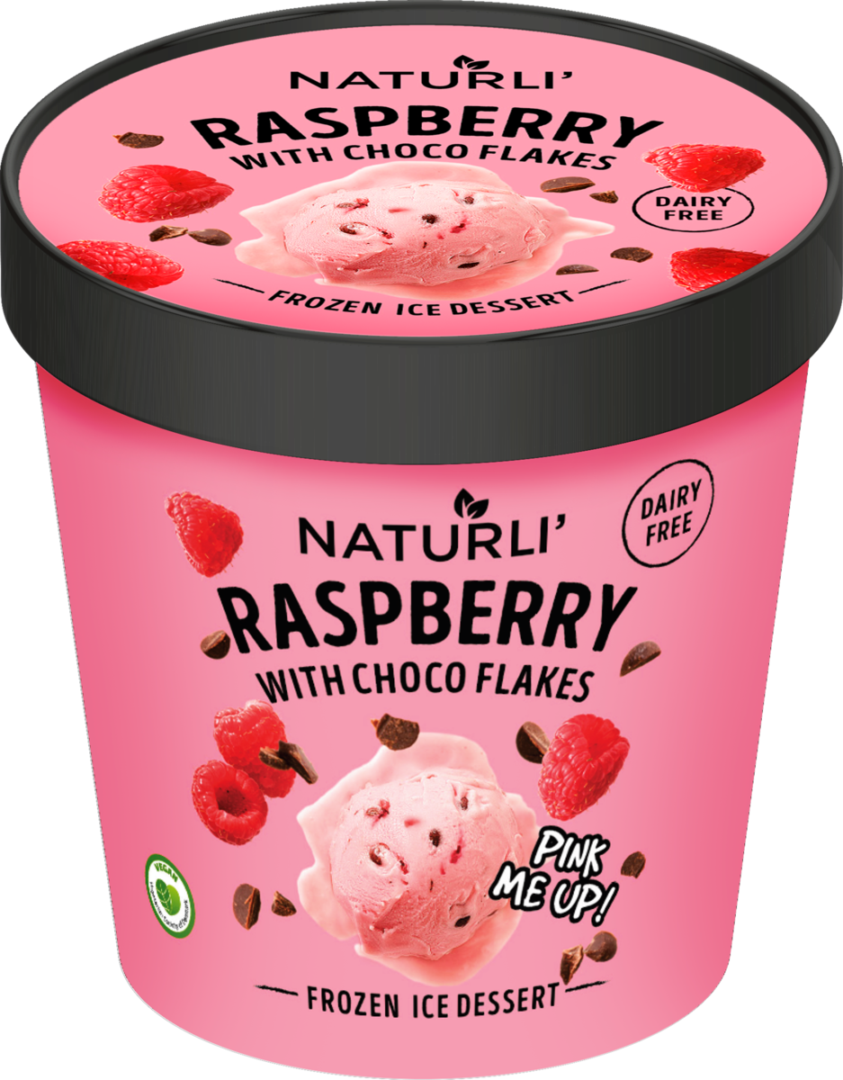 Naturli' rasberry choco flakes  150ml