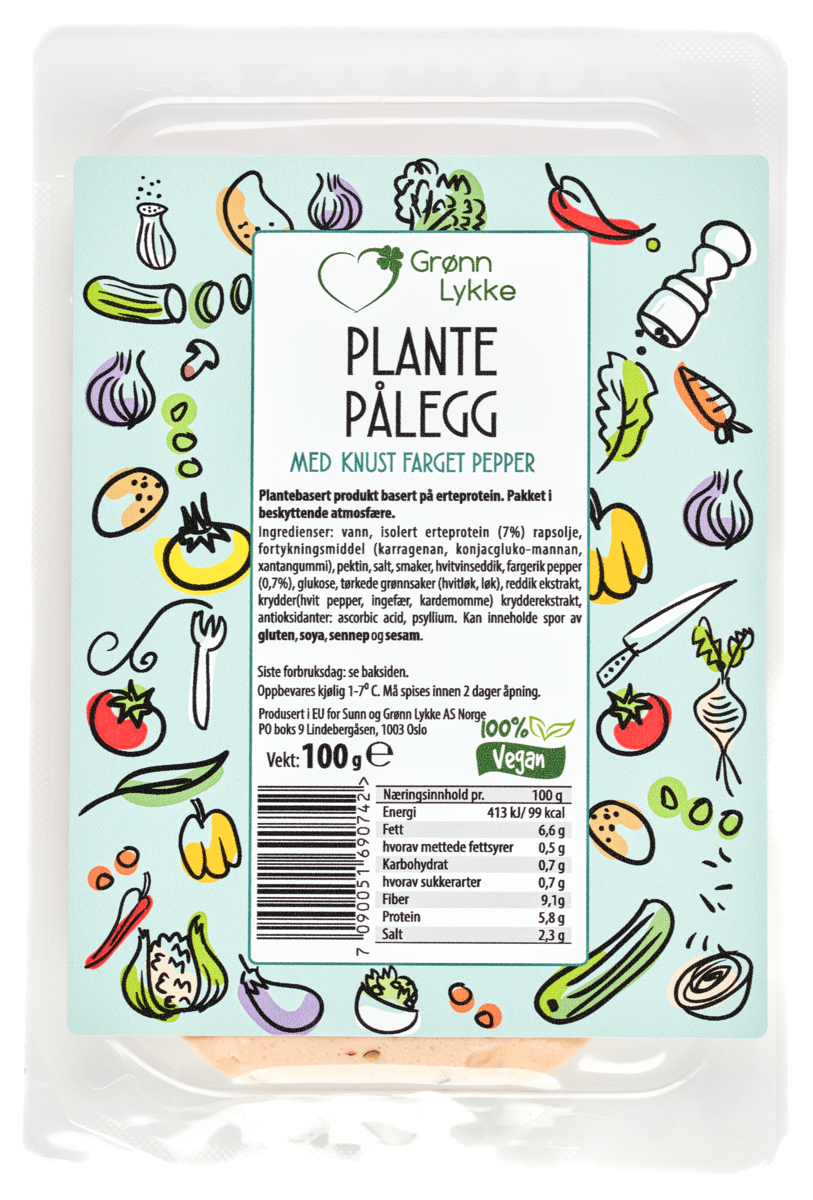 Plante pålegg m/pepper   100g