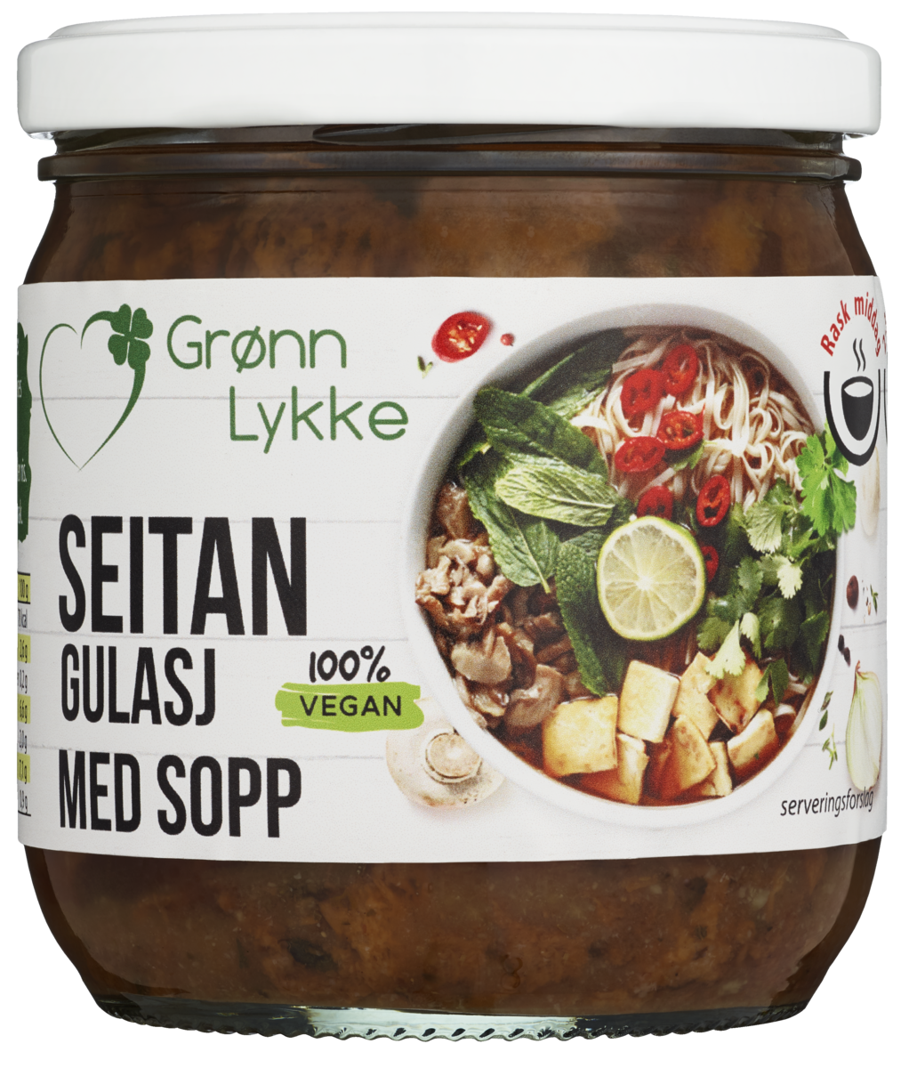 Seitan gulasj m/sopp   350g