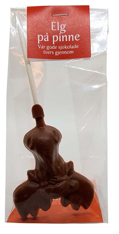 Elg på pinne ren sjokolade 25g