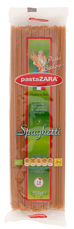 Spaghetti whole grain intergrale organic  500g
