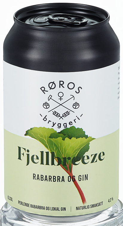 Røros bryggeri fjellbreeze rabarbra bx   4,2%   24x33cl