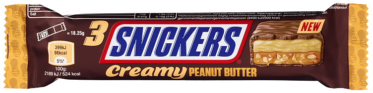 Snickers creamy peanut butter 55g