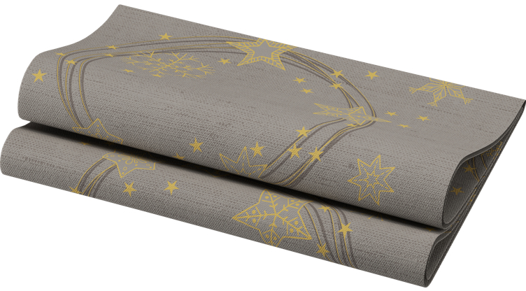 Serviett dunisoft 40cm star shine granite grå 60stk