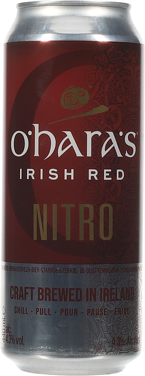 O'haras irish red nitro, panteboks 4,3%  24x44cl