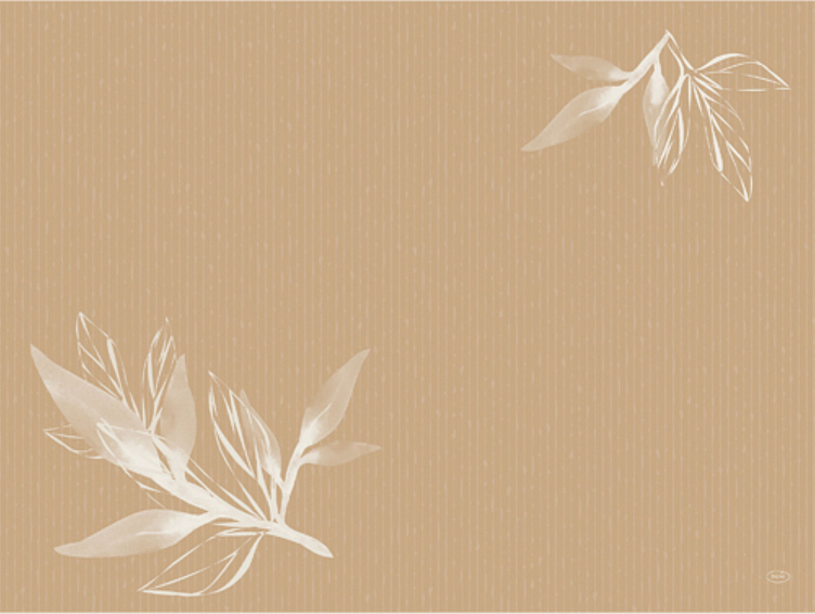 Bordbrikke bio dunicel 30x40cm eco leaves  100stk