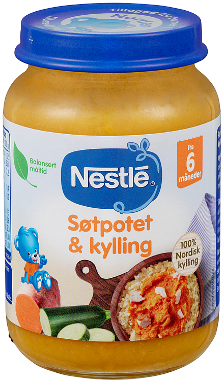 Naturnes søtpotet & kylling 6m  190g