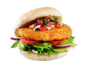 Helsprø kyllingburger panert halal 45x100g