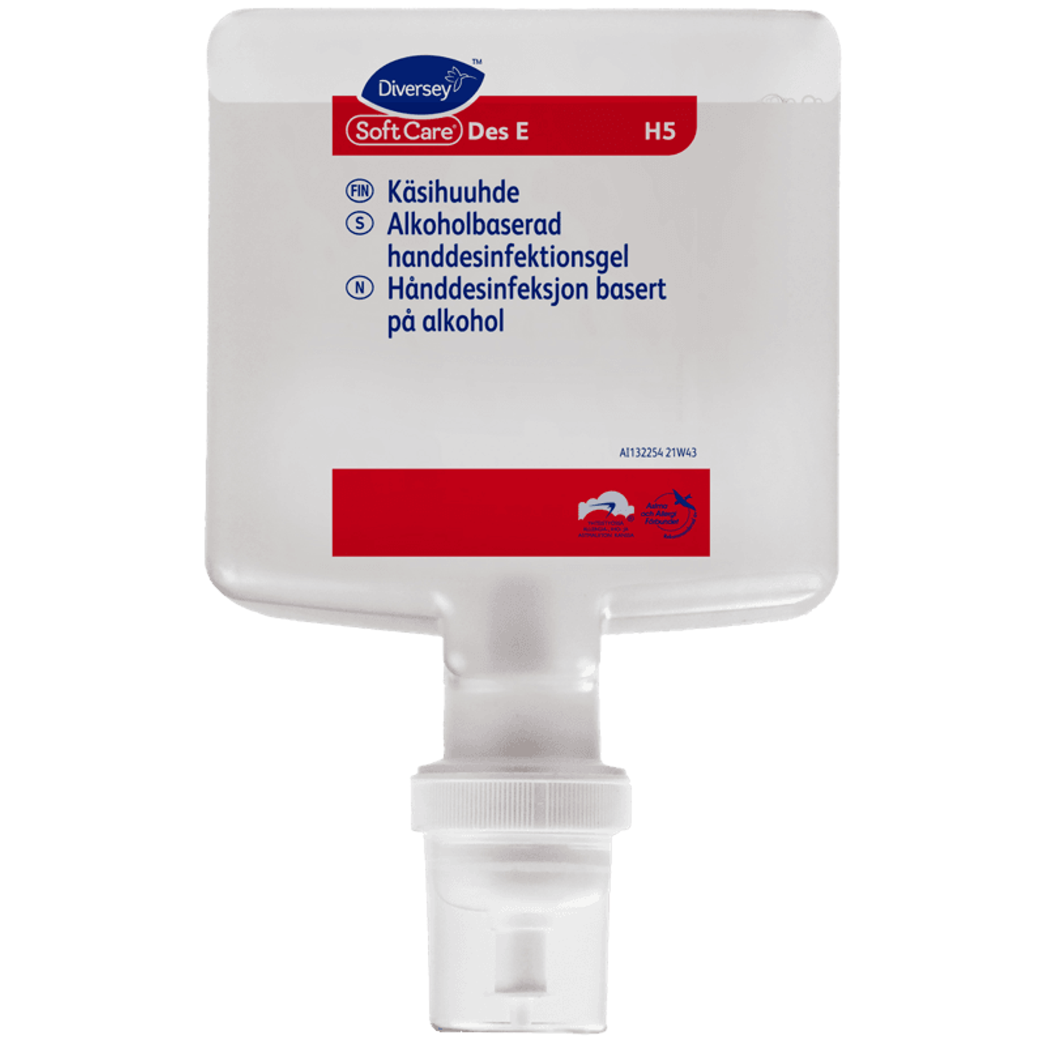 Soft care hånddesinfeksjon e h5  1,3l