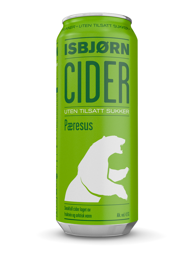 Isbjørn cider pæresus bx 4,5% 24x50cl