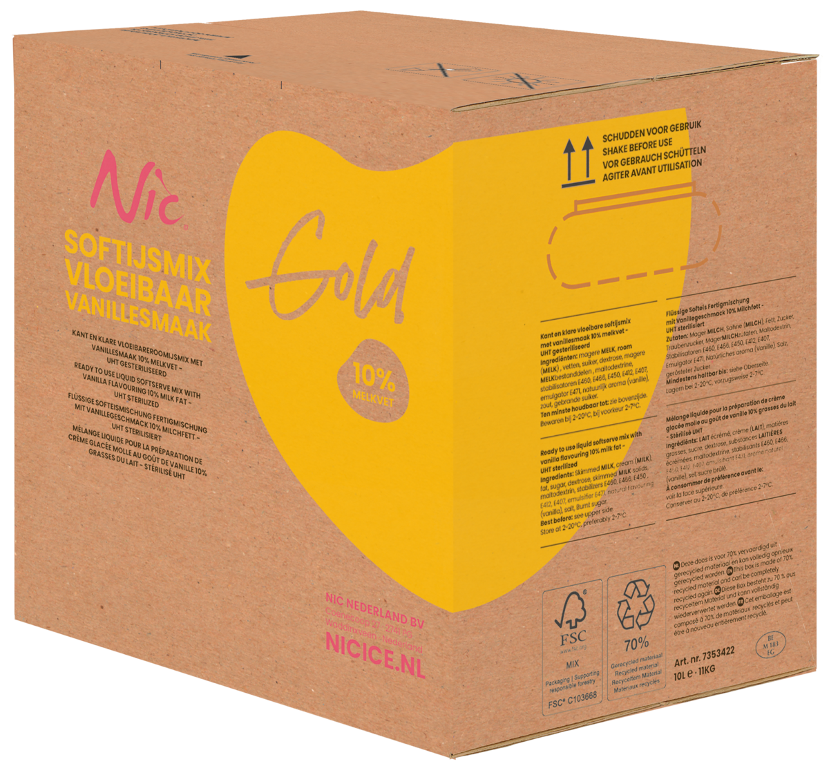 Nic softismix gold vanilje  10l