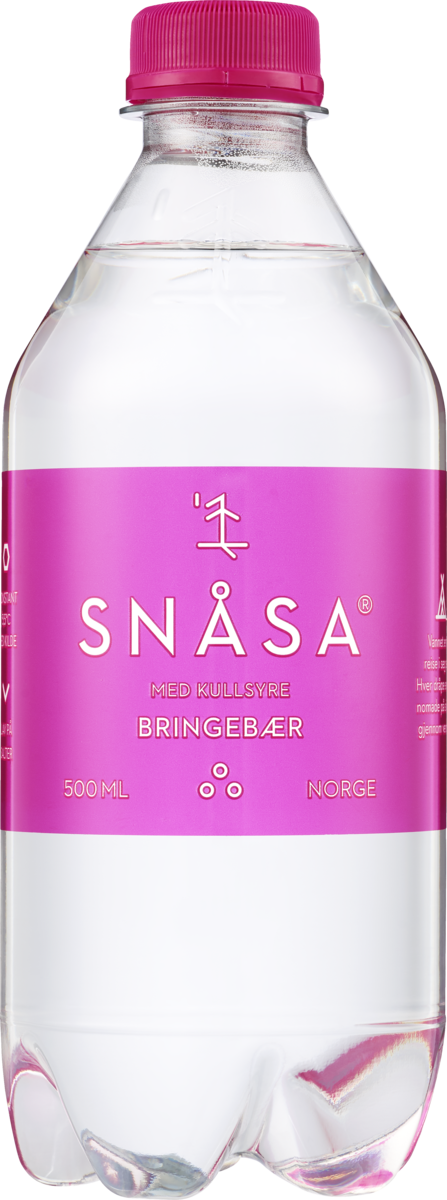Snåsa naturlig vann kullsyre bringebær 12x0,5l