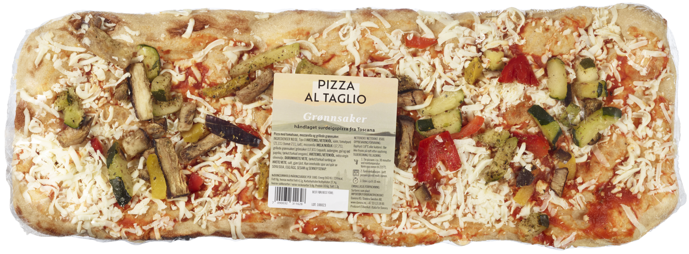 Pizza taglio grønnsaker  850g