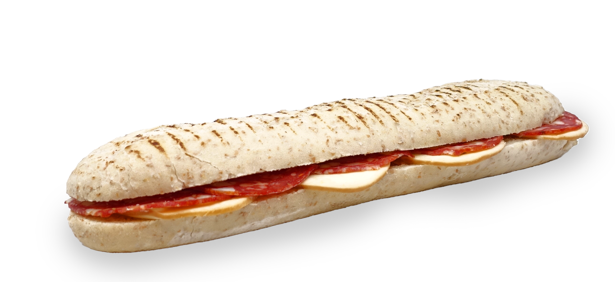Fiberbrød med salami og ost 196g