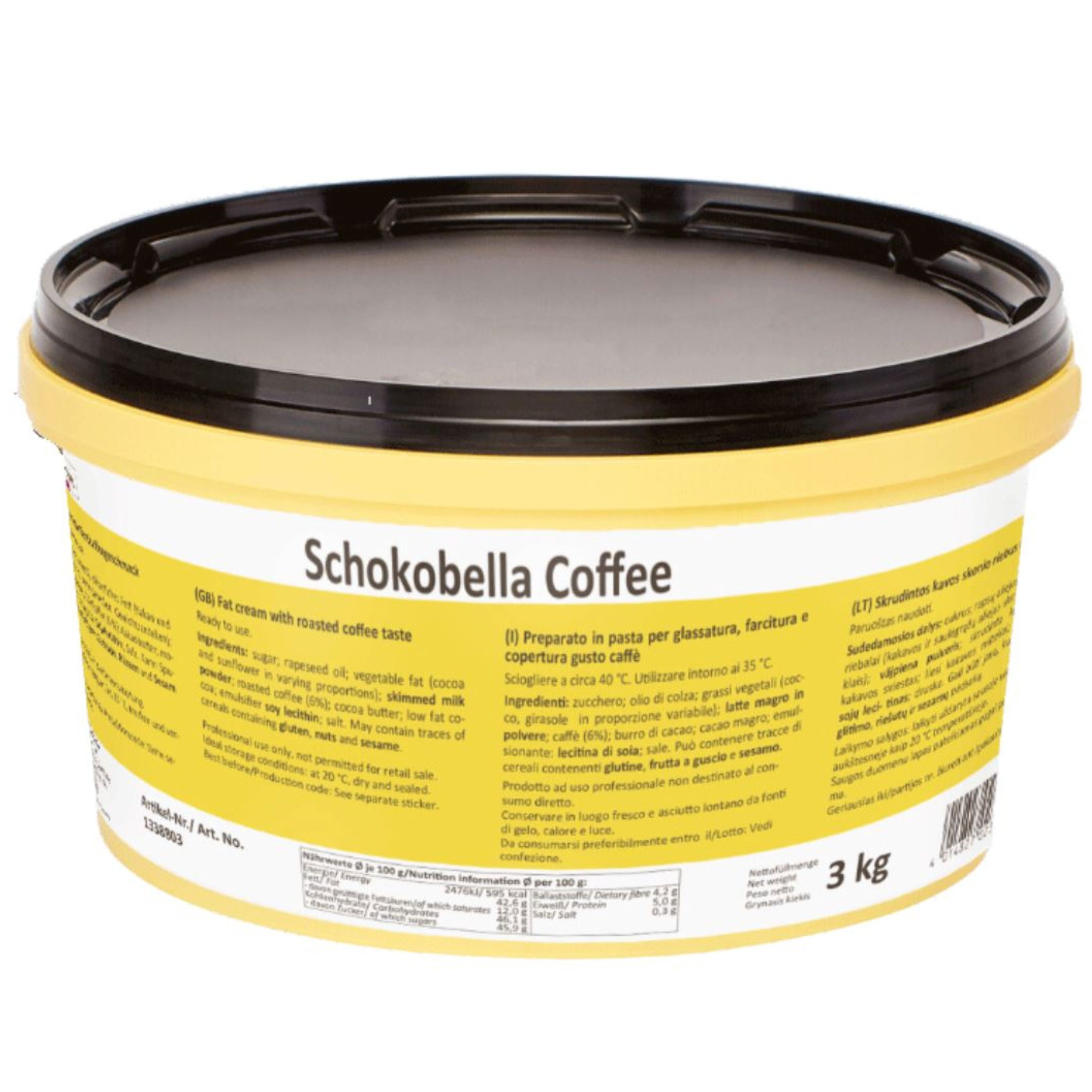 Schokobella kaffe sjokoladekrem for fyll og overtrekk 3kg