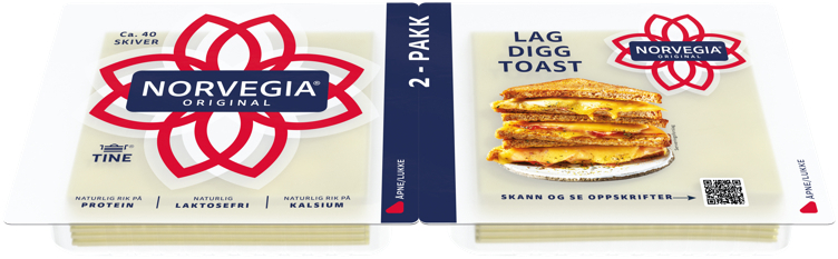 Norvegia 27% i skiver 550g