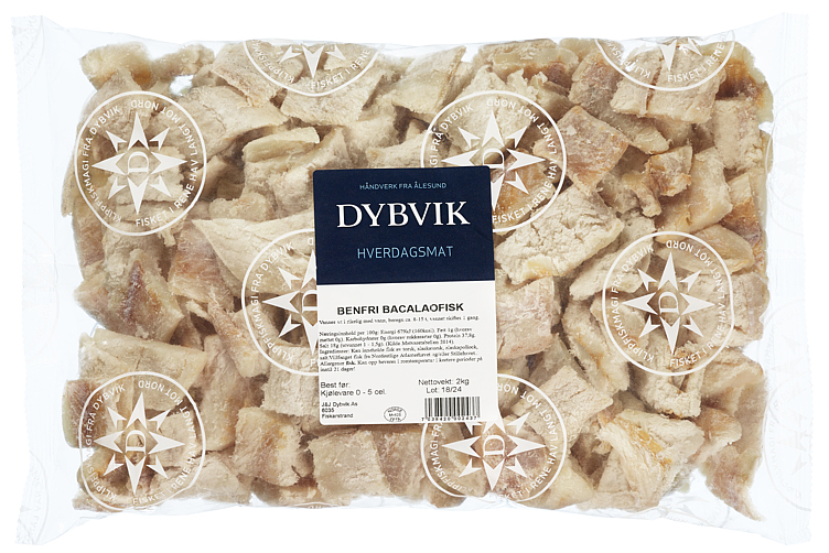 Klippfisk i biter benfri 2kg