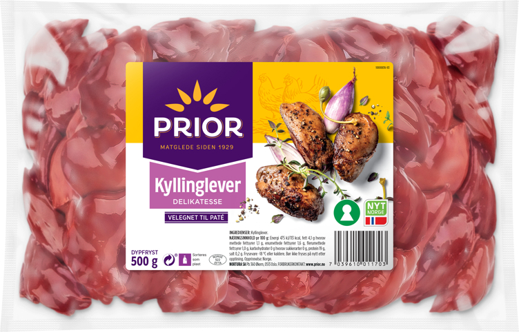 Kyllinglever frossen 500g